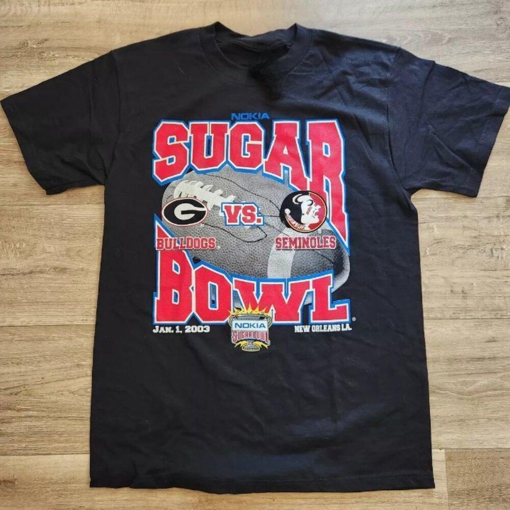 2003 Nokia Sugar Bowl Georgia Bulldogs Florida State Seminoles Shirt Tee
